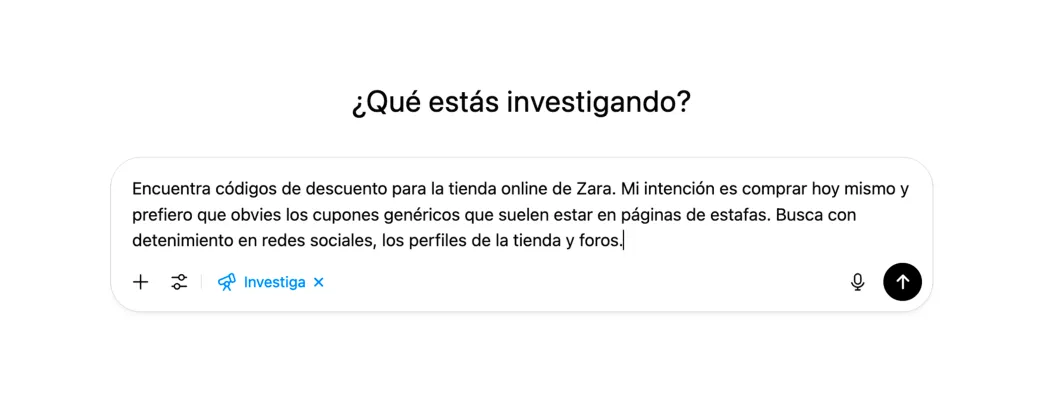 Buscar códigos descuento con ChatGPT