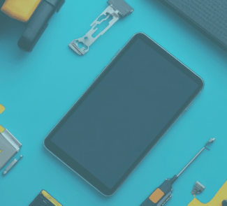 capa-disposicion-plana-de-aparatos-y-herramientas-tecnologicas-modernas-en-un-telon-de-fondo-vibrante-que-muestra-la-innovacion-y-la-creatividad-en-la-tecnologia