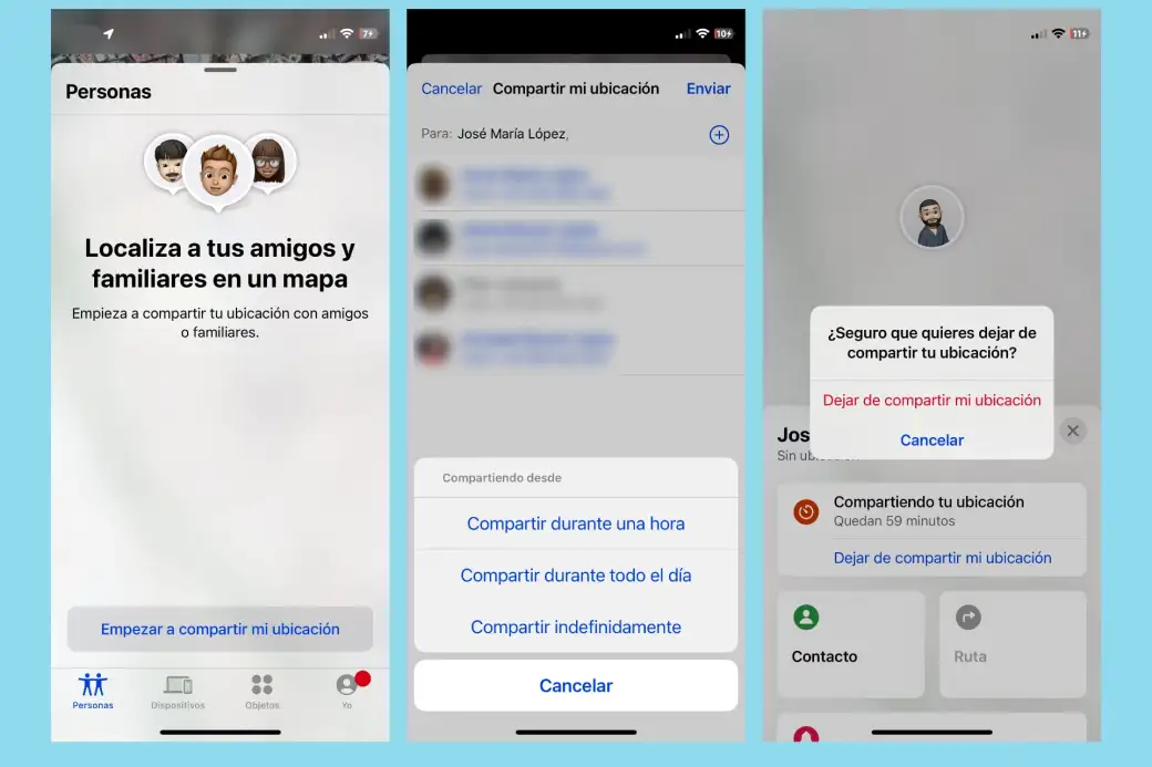 Localiza a tus amigos y familiares desde la app Buscar para iPhone