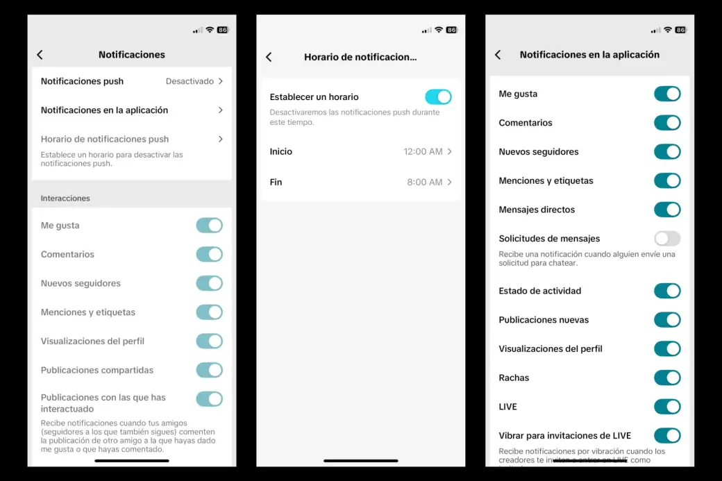 Silenciar las notificaciones de TikTok