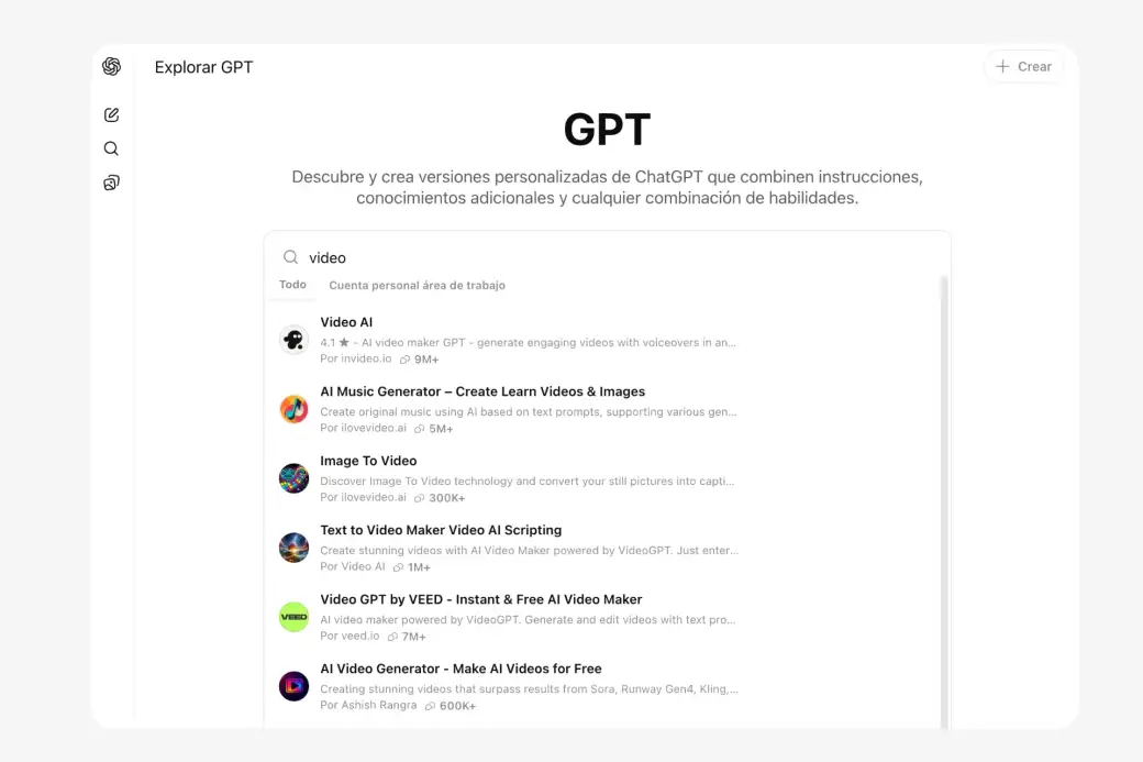 Crear vídeos con ChatGPT