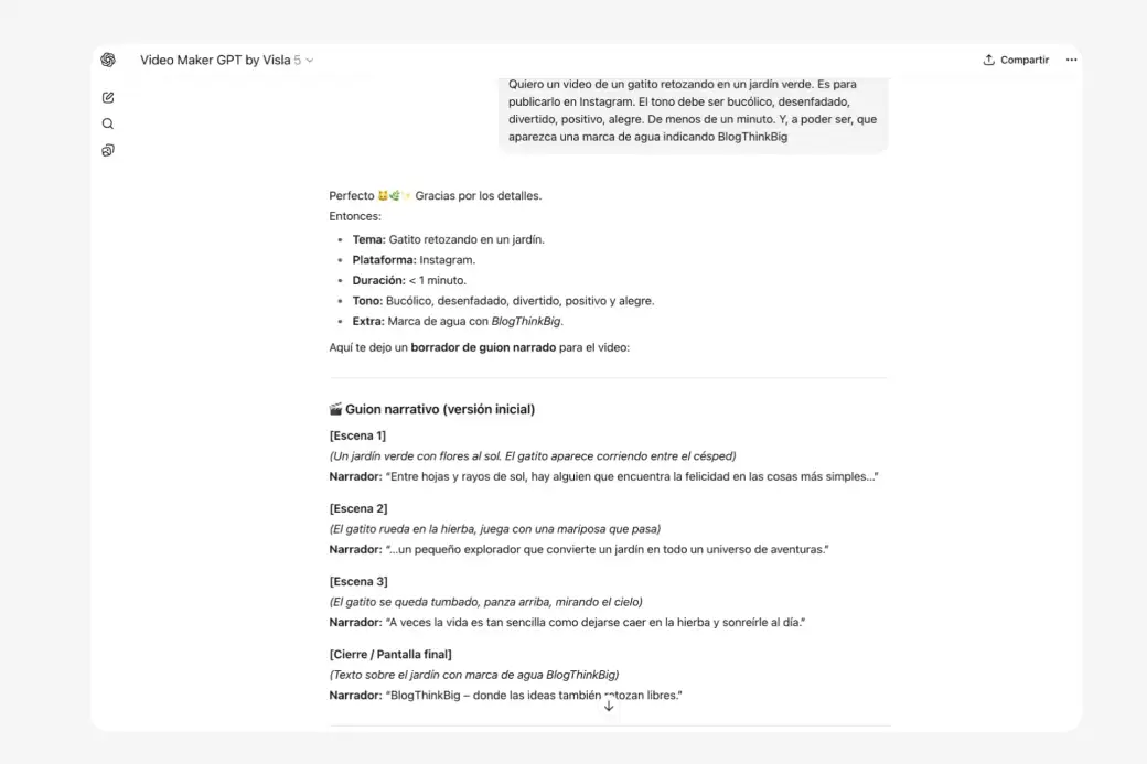 Crear vídeos con ChatGPT y Visla
