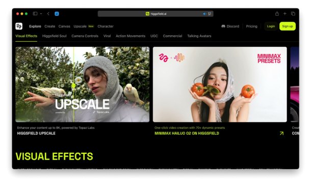 Higgsfield AI funciones extra