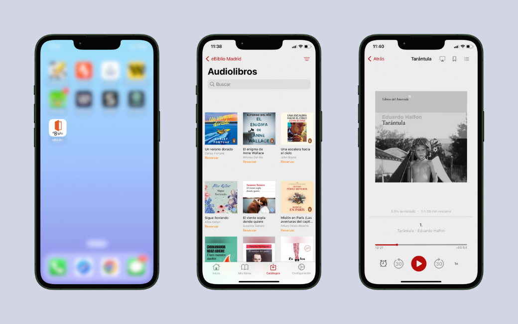 Audiolibros ebiblio app