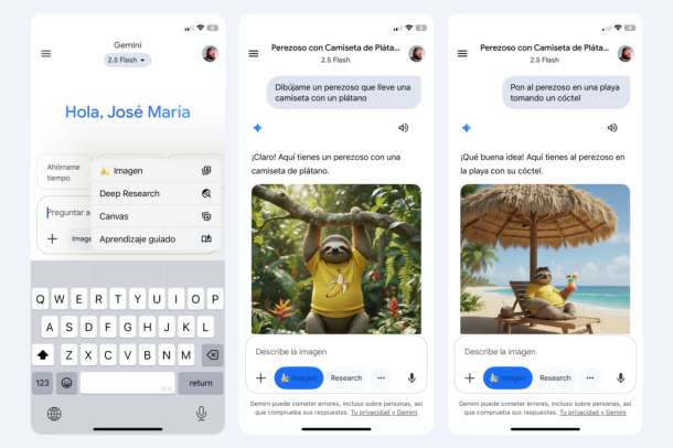 Gemini puede crear imágenes en segundos con Nano Banana