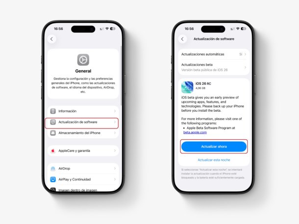 Actualizar ya a iOS 26