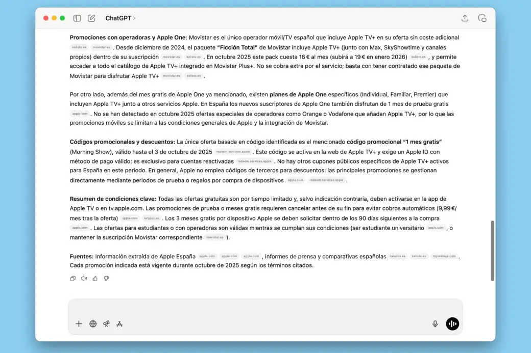 Comprar con ChatGPT en busca de ofertas y descuentos