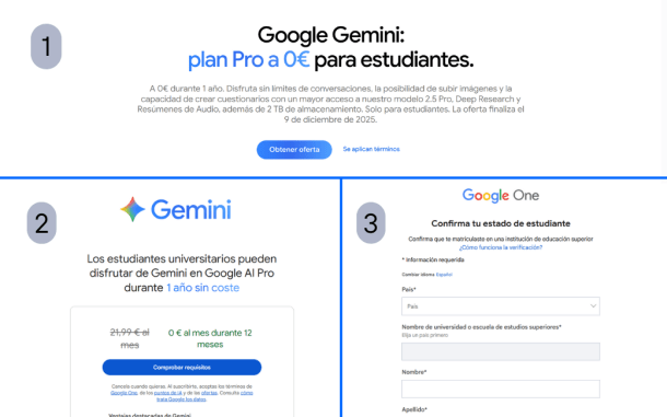 Google AI Pro para estudiantes-pasos
