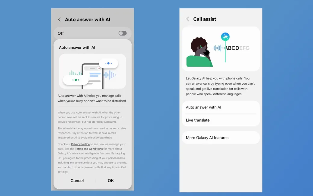 One UI 8 Filtrado de llamadas