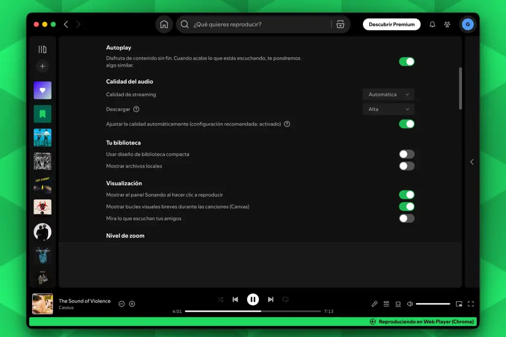 Música sin pérdida de calidad en Spotify