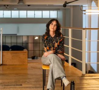 Loréna Fernández en el espacio de su entrevista