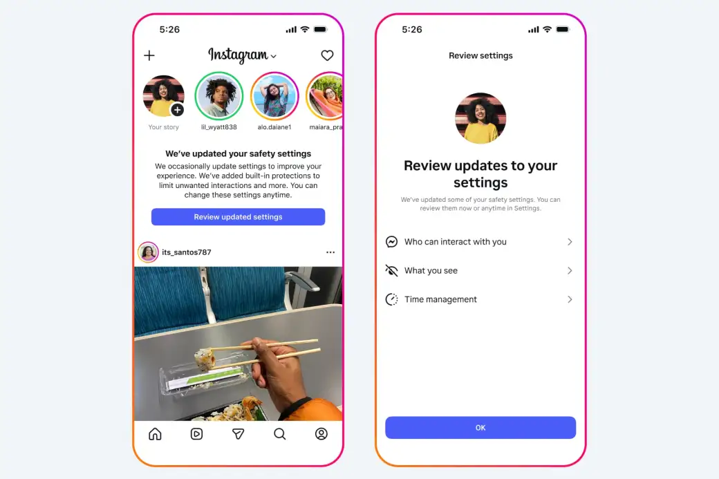 Análisis facial con IA para detectar menores en Instagram, Facebook y Messenger