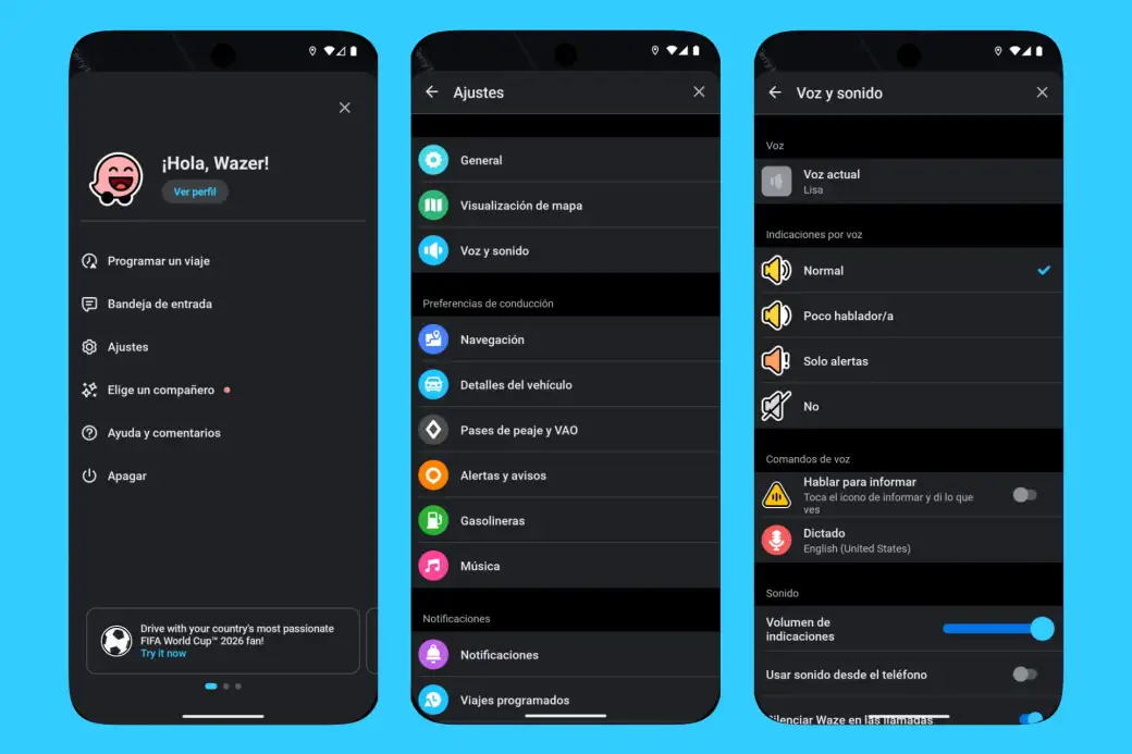 Avisar a Waze por voz